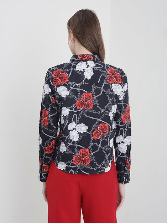 ICONIC Women Multicolor Printed Top