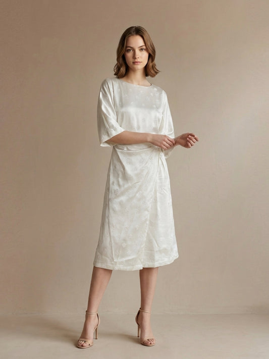 Iconic Women Cream Dress
