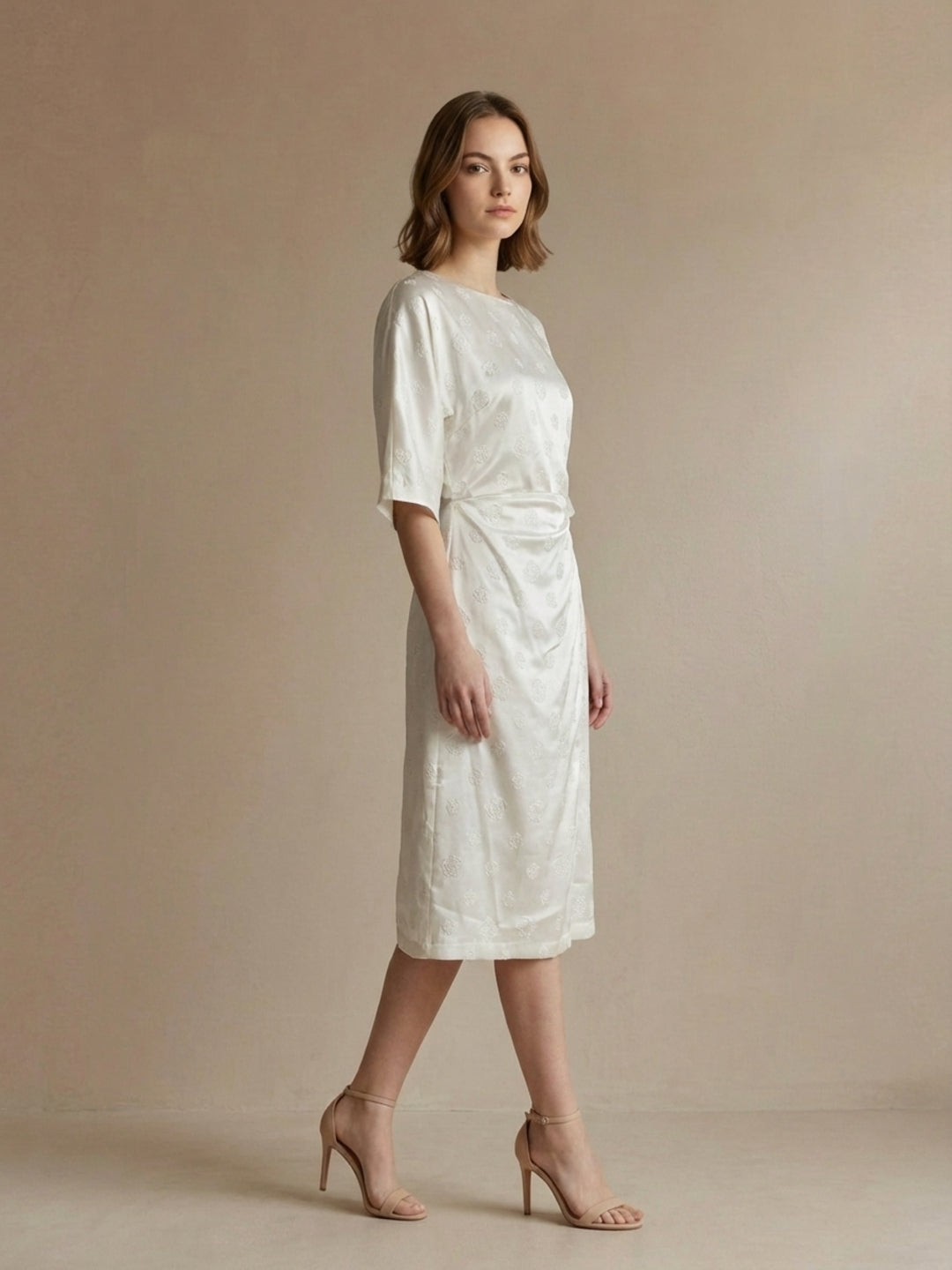 Iconic Women Cream Dress