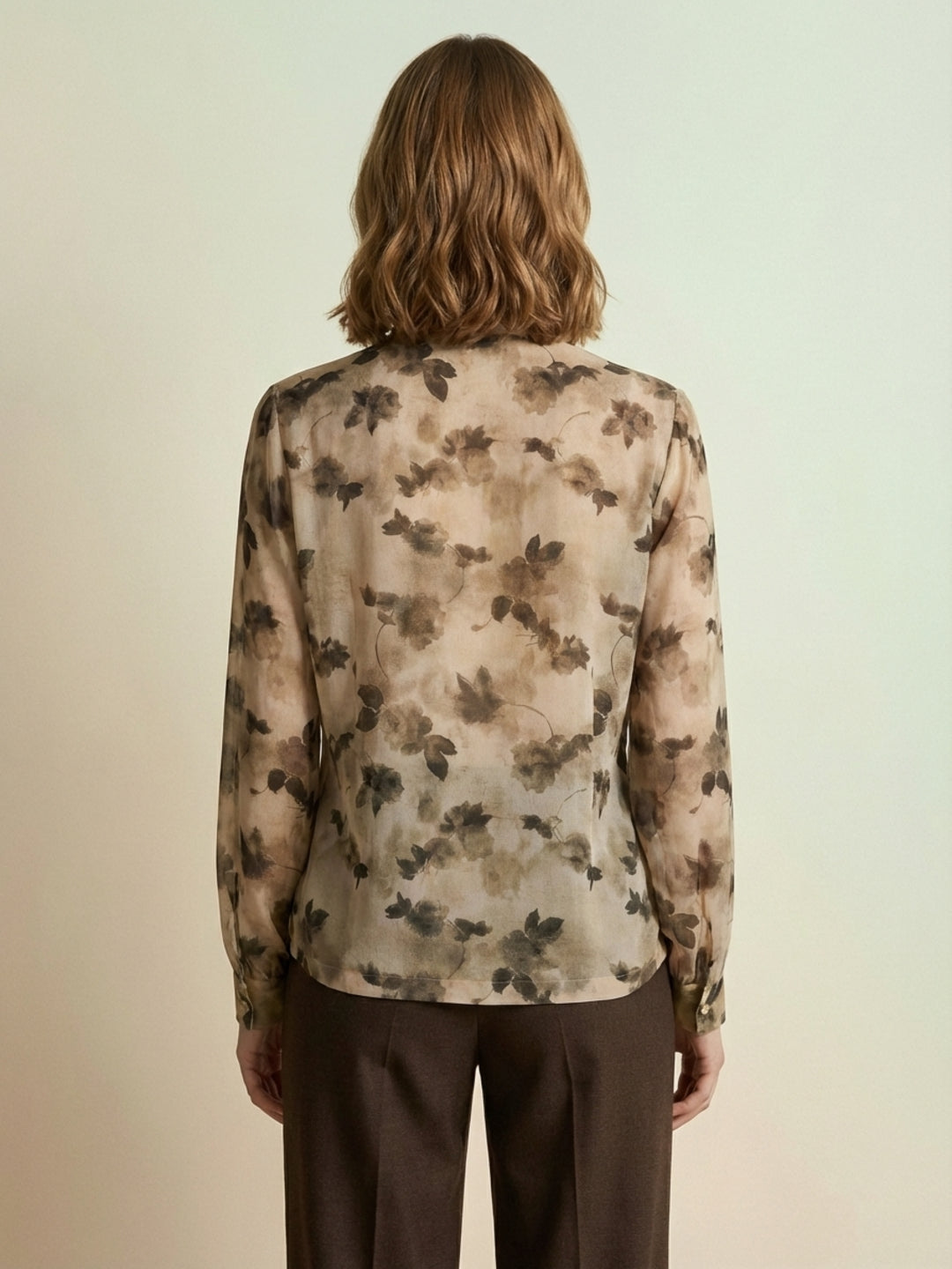 Iconic Women Beige Floral Printed Shirt