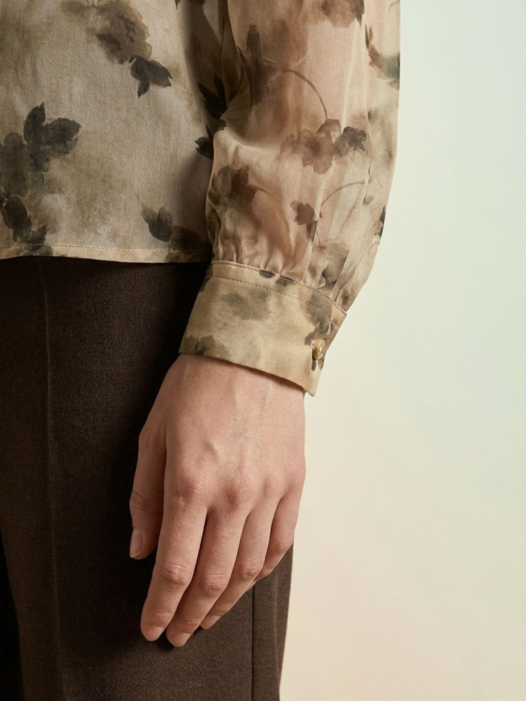 Iconic Women Beige Printed Regular Fit Shirt