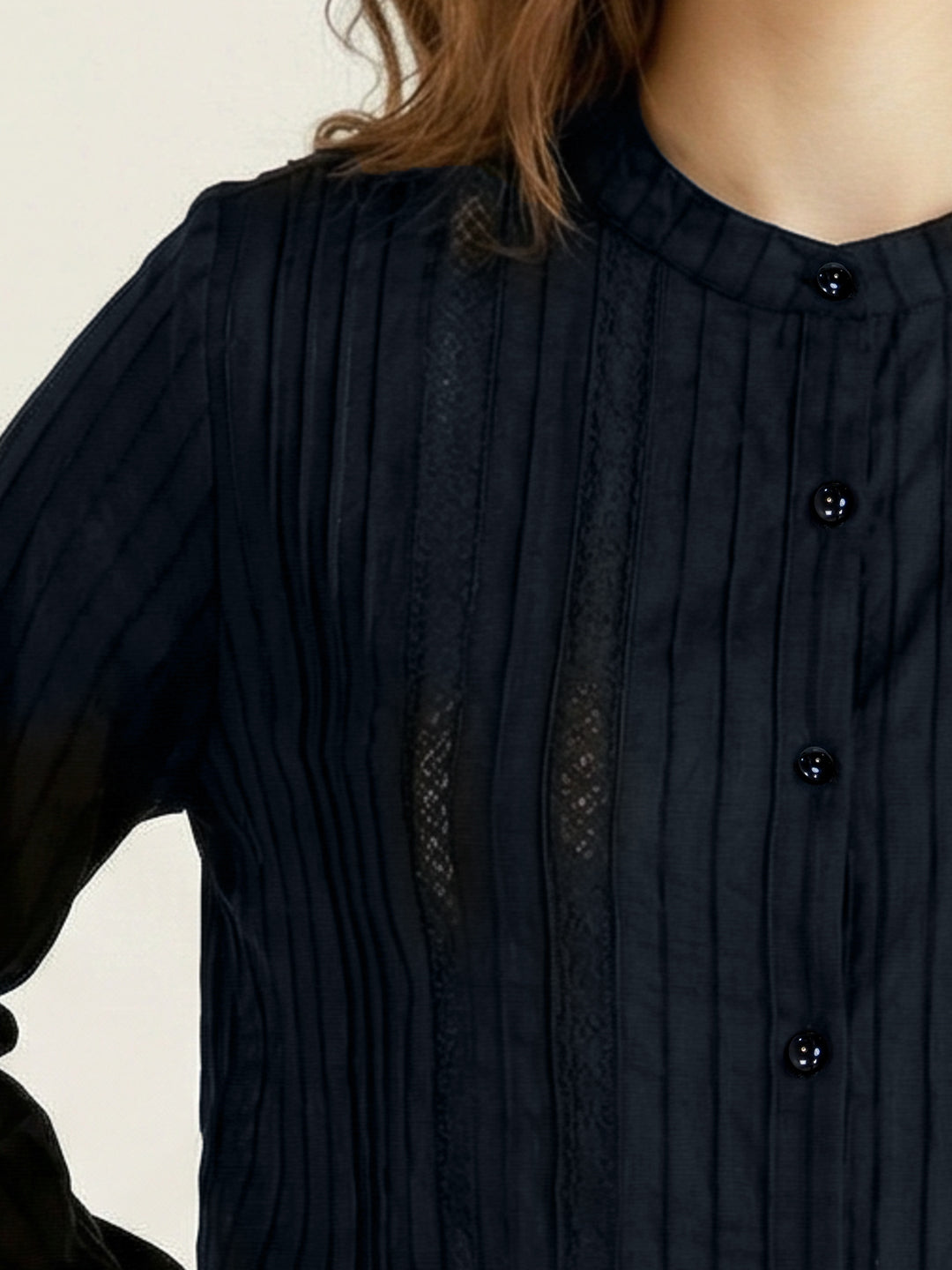 Iconic Women Black Striped Regular Fit Shirt