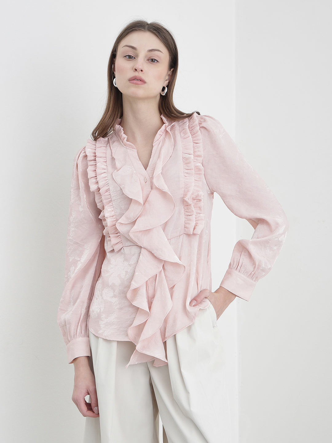 ICONIC Women Pink Solid Top