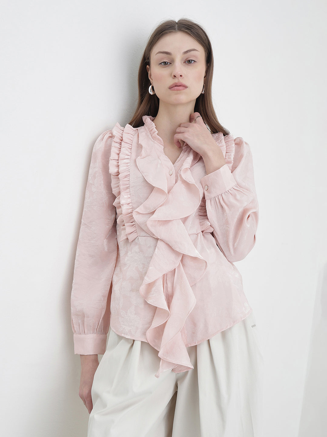 ICONIC Women Pink Solid Top