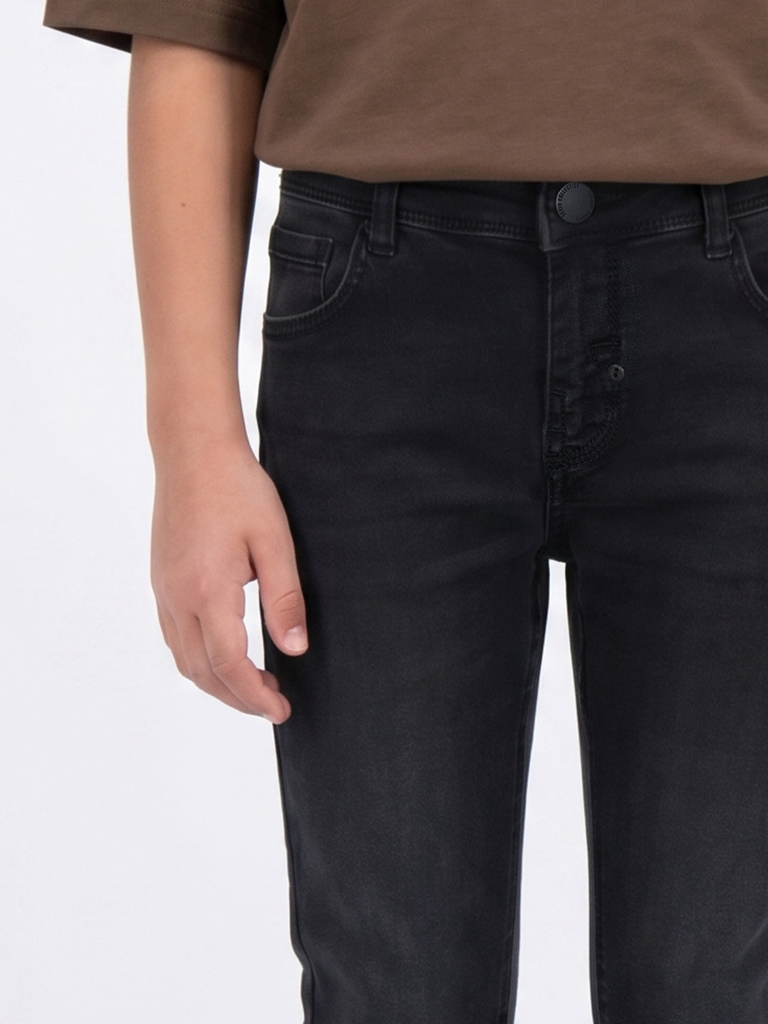 Antony Morato Black Skinny Fit Solid Boys Jeans