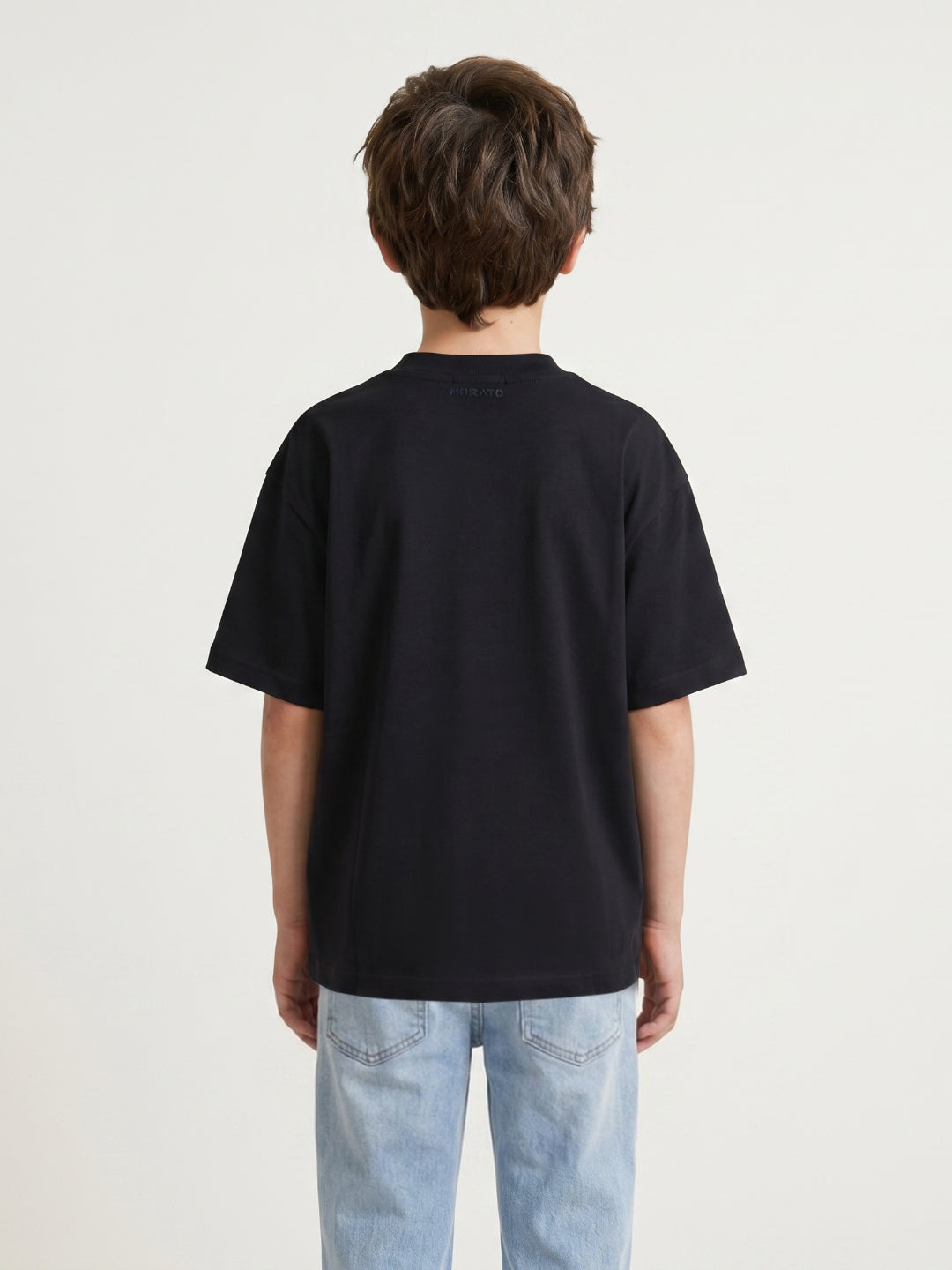 Antony Morato Black Cotton Printed Boys T Shirt