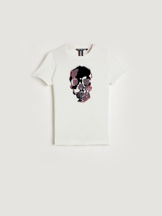 Antony Morato Boys Cream Graphic Print T Shirt