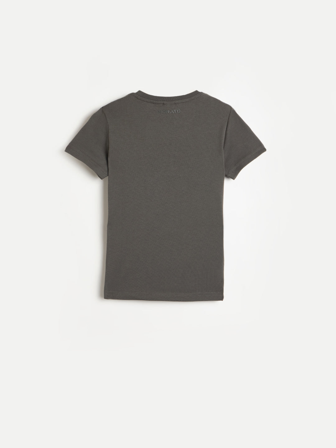 Antony Morato Boys Grey Embroidered Round Neck T-Shirt