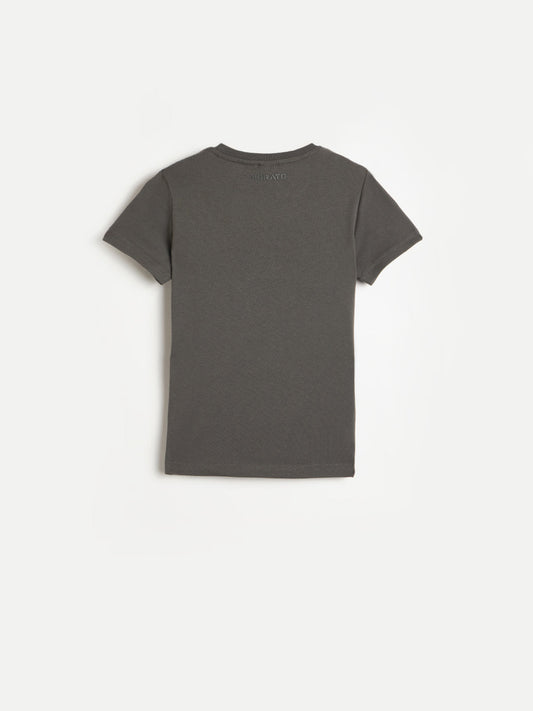 Antony Morato Boys Grey Graphic Print Regular Fit Pure Cotton T-Shirt