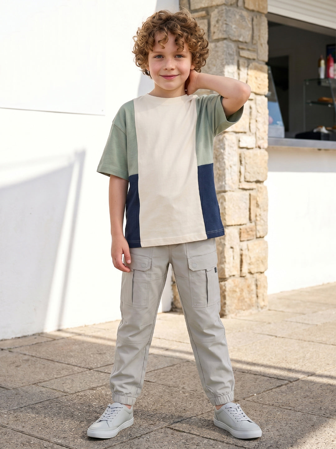 Antony Morato Cream Regular Fit Solid Boys Trouser