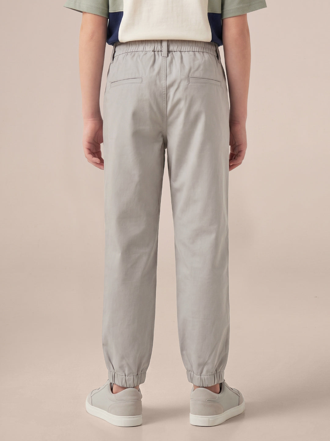 Antony Morato Cream Regular Fit Solid Boys Trouser