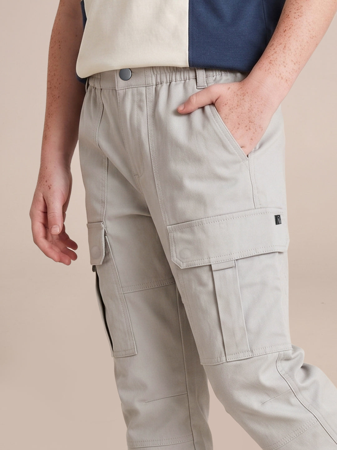Antony Morato Cream Regular Fit Solid Boys Trouser