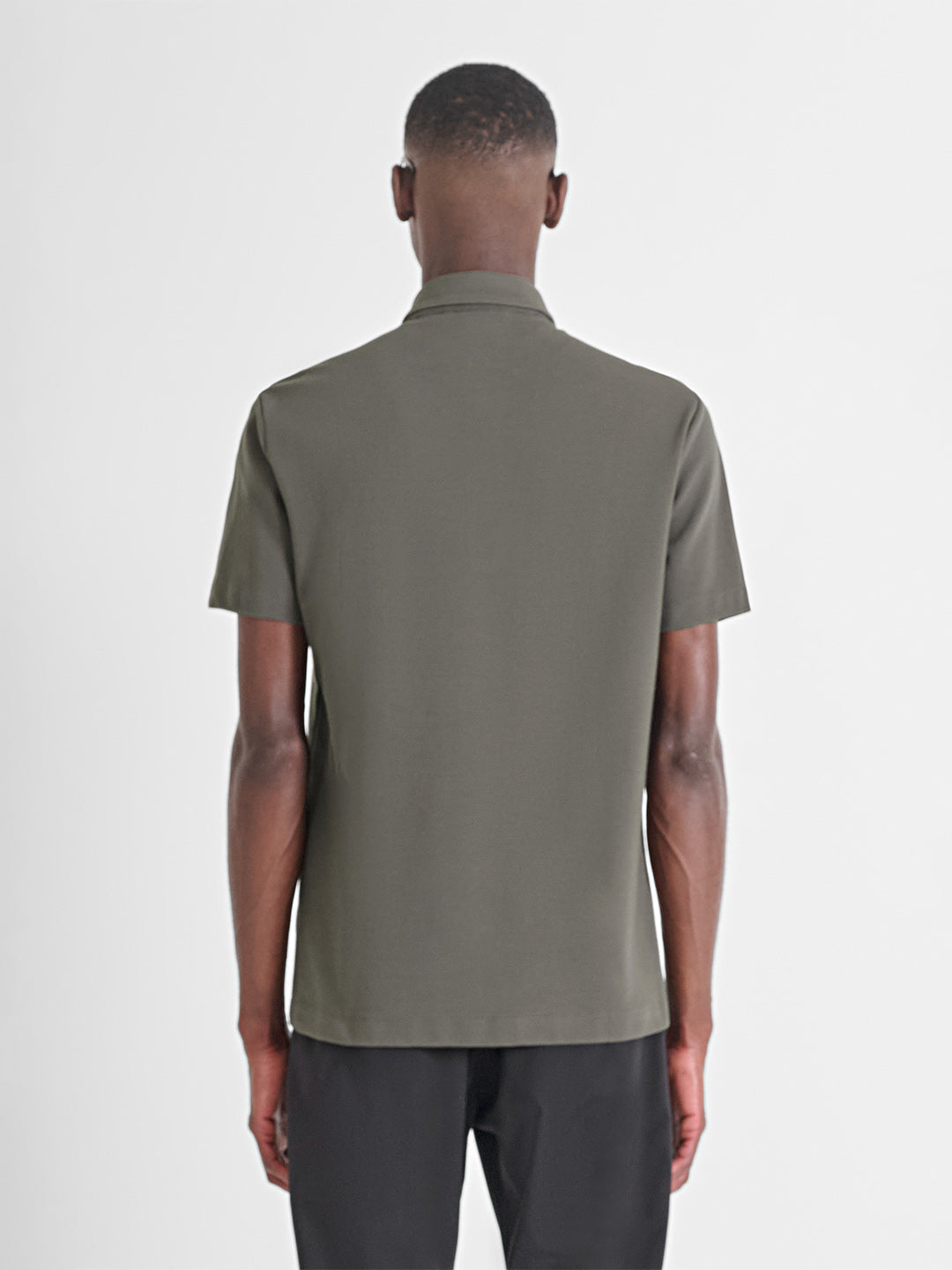 ANTONY MORATO Men Green Dobby Jersey Polo T-Shirt