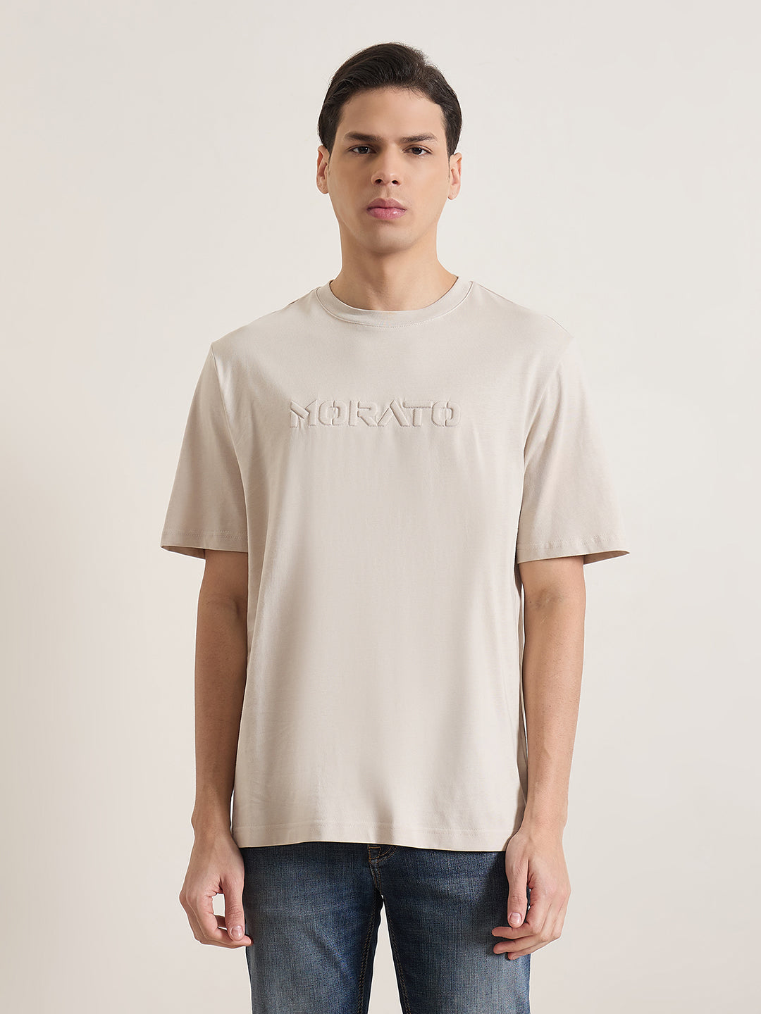 Antony Morato Men White Solid T-Shirt