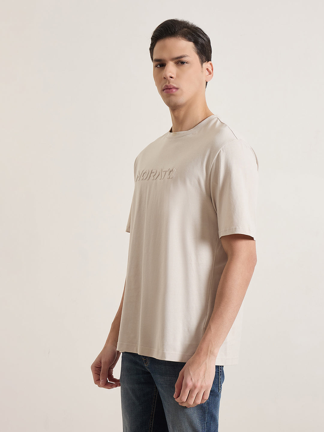 Antony Morato Men White Solid T-Shirt