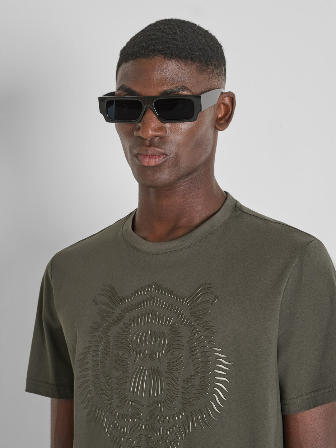 ANTONY MORATO Men Green Jersey Rubber Print T-Shirt