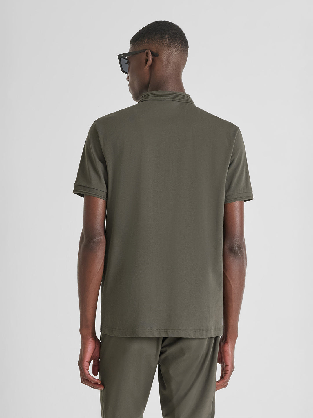 ANTONY MORATO Men Green Jersey Cotton Polo T-Shirt