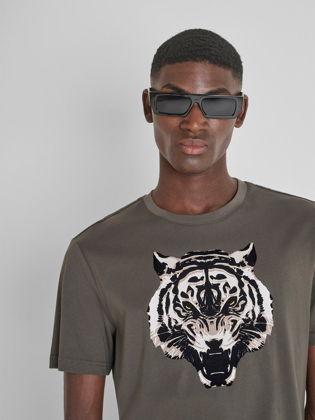 ANTONY MORATO Men Green Jersey Matt Printed T-Shirt