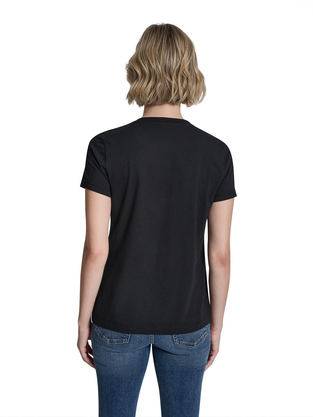 DKNY Women Black Printed Round Neck T-Shirt