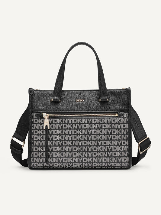 DKNY Women Black Logo Tote