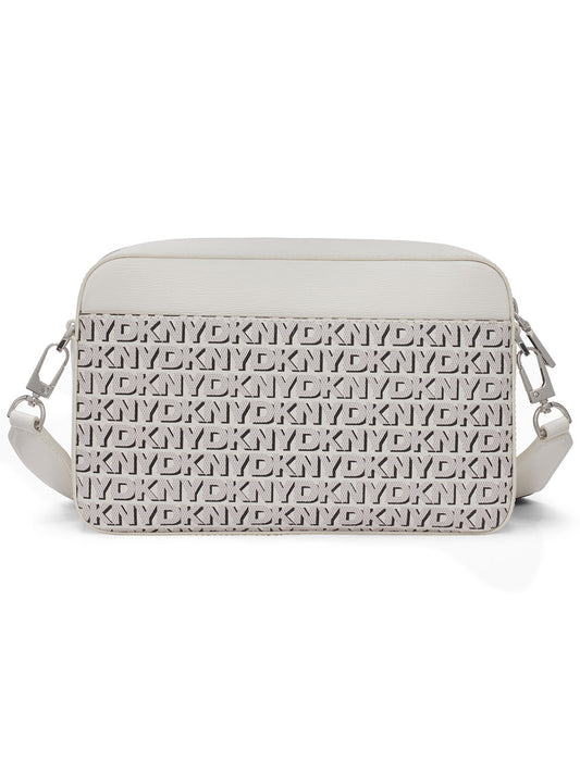 DKNY Women White Logo Cross Body Bag