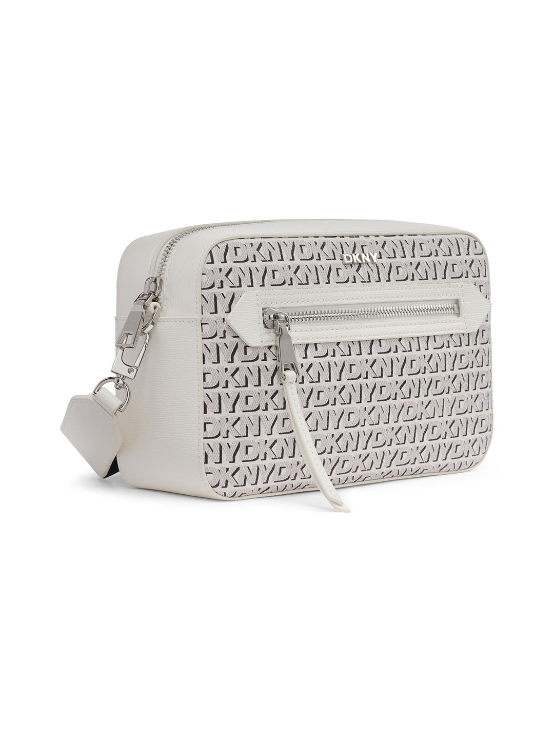 DKNY Women White Logo Cross Body Bag