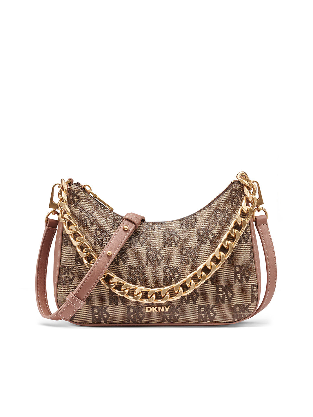 DKNY Women Brown Logo Cross Body Bag