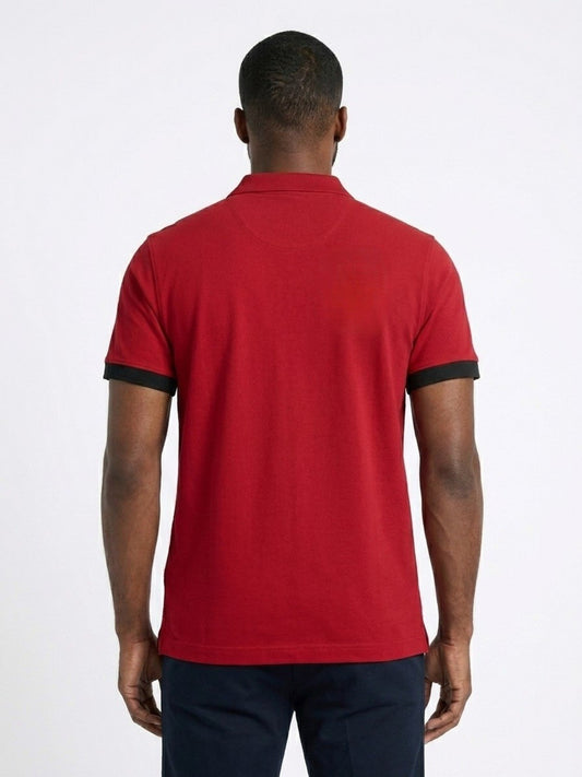 True Religion Red Cotton Men Polo T shirt