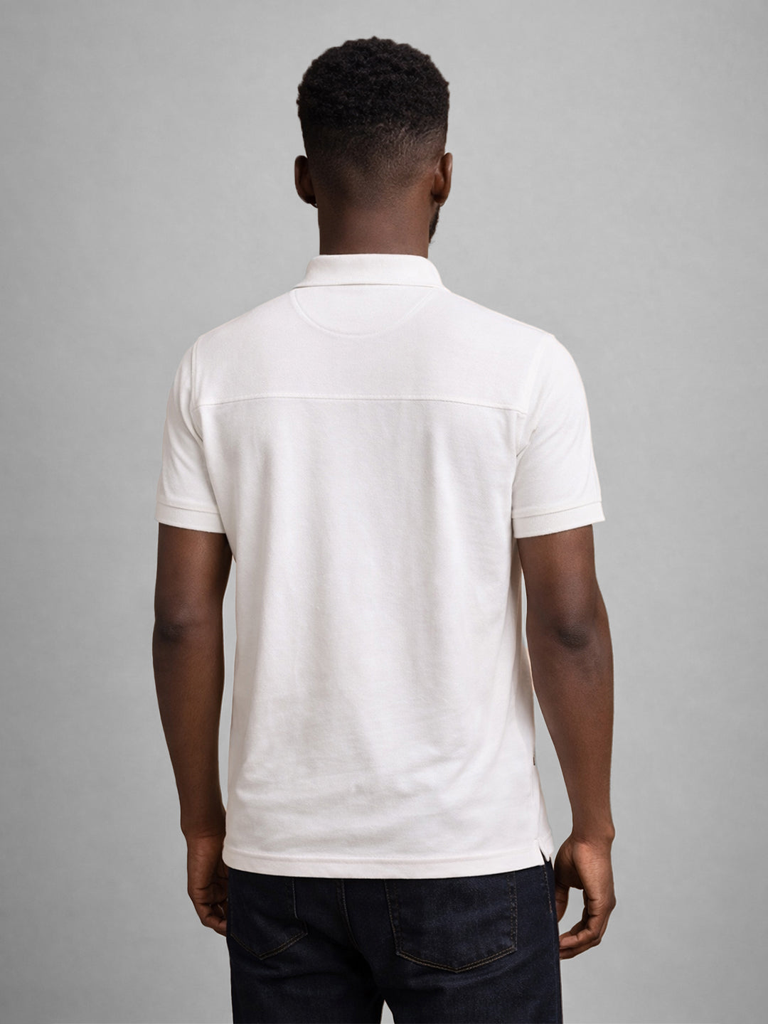 True Religion Men Cream Colourblocked Polo T-Shirt