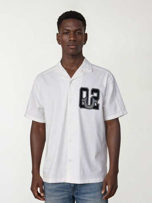 True Religion Men Cotton White Solid Shirt