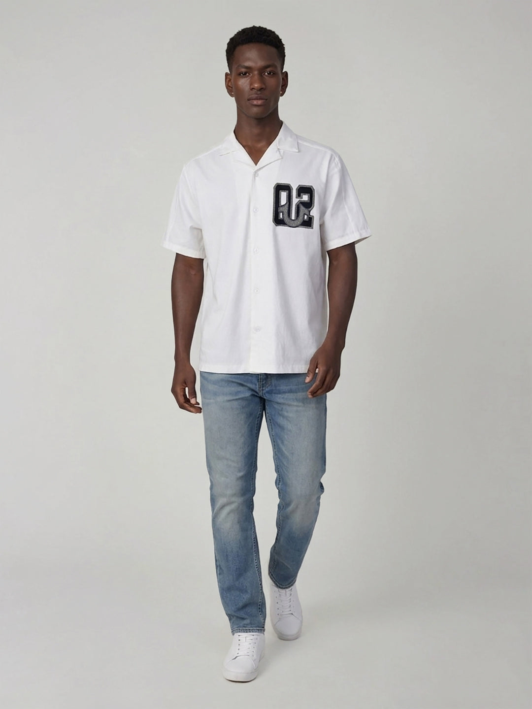 True Religion Men Cotton White Solid Shirt