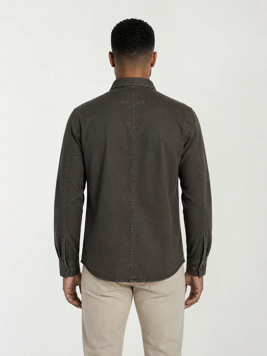 True Religion Men Green Cotton Shirt