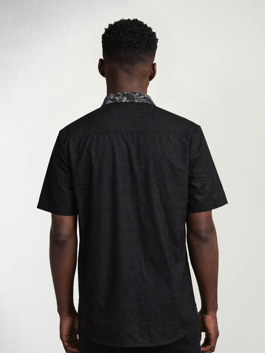 True Religion Men Black Solid Kurta Shirt