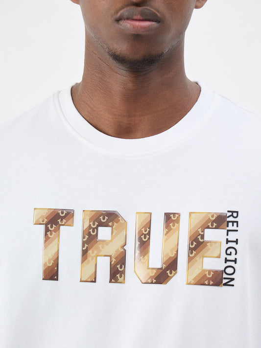 True Religion Men Solid White T-Shirt
