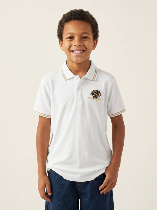 True Religion Boys White Cotton T-Shirt