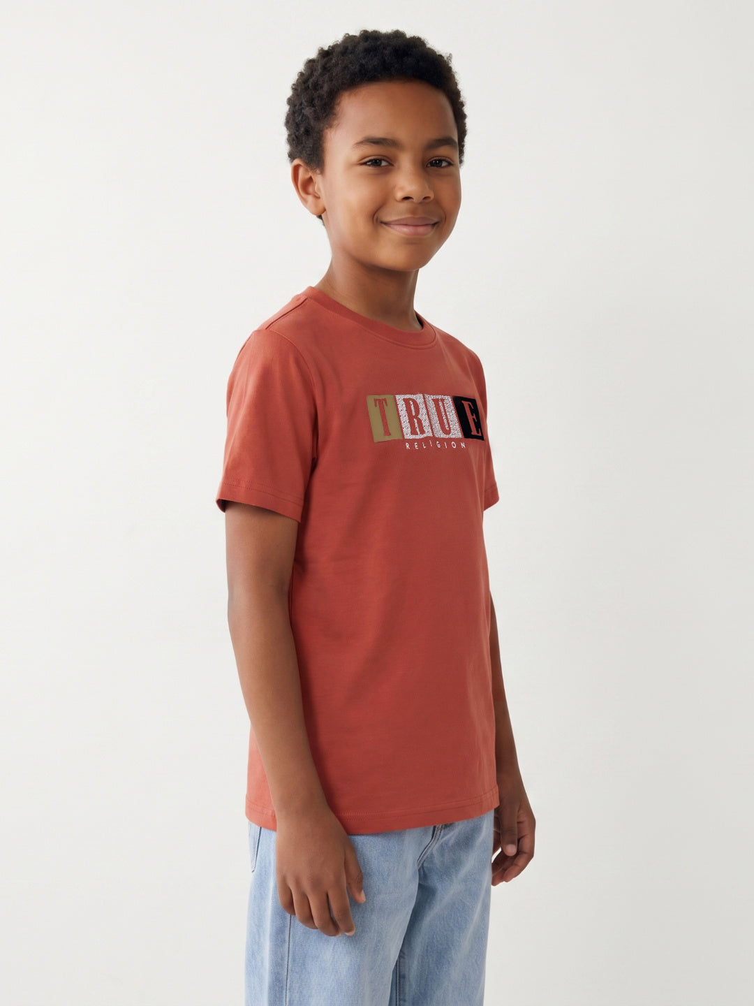 True Religion Boys Red Cotton T-Shirt