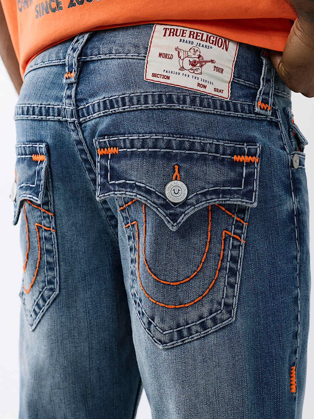 True Religion Blue Straight Fit Ricky Super T Stretchable Jeans