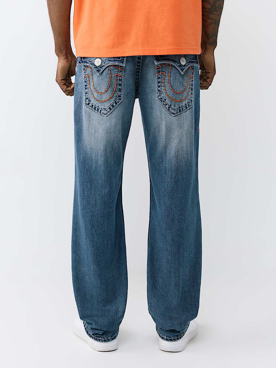 True Religion Blue Straight Fit Ricky Super T Stretchable Jeans