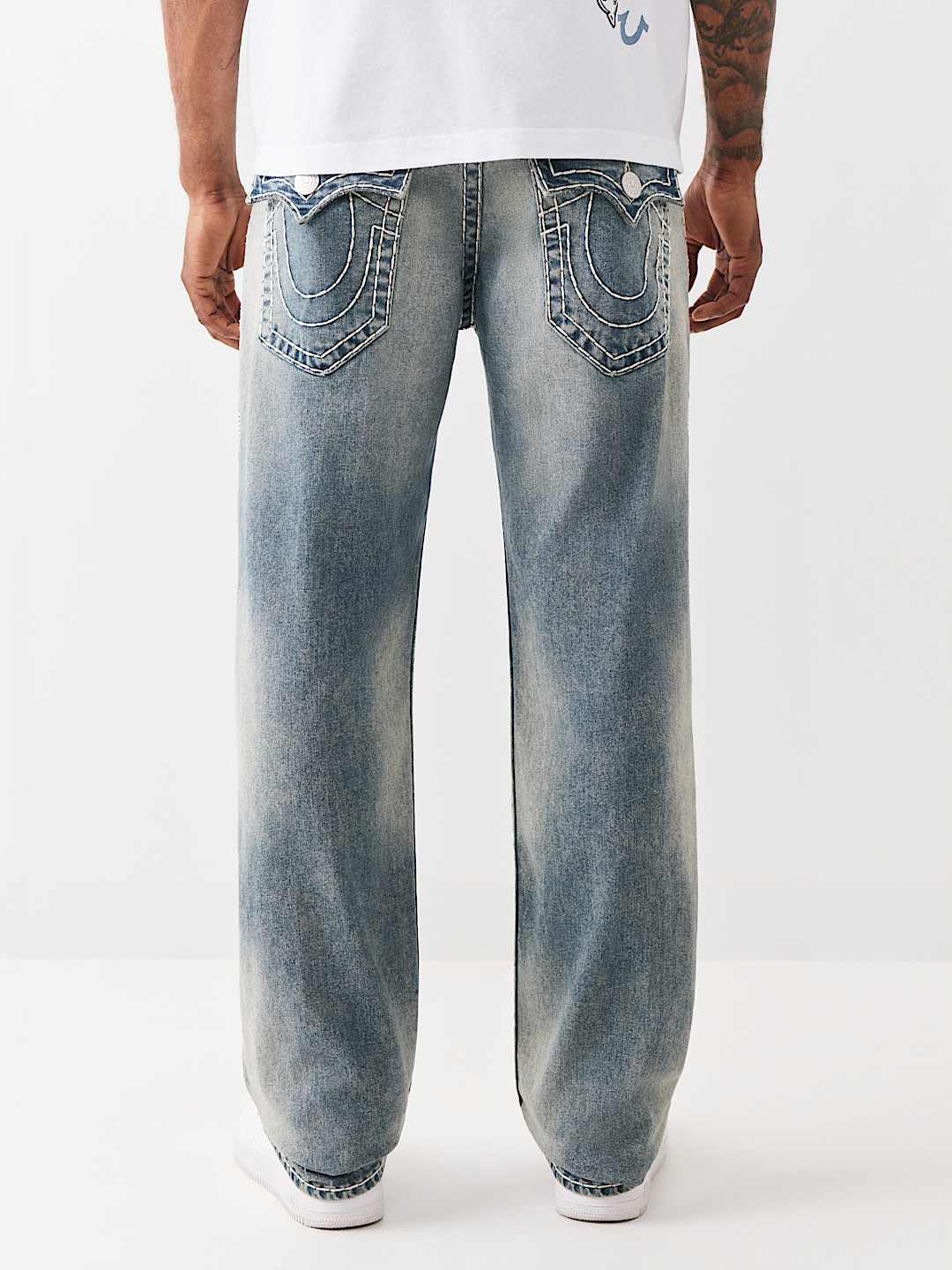 True Religion Blue Straight Fit Ricky Super T Stretchable Jeans