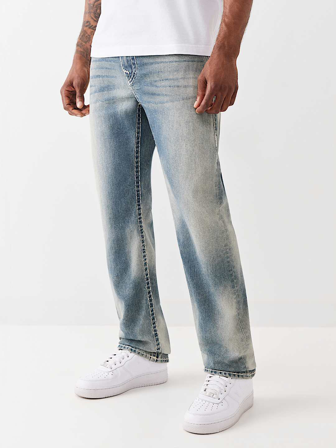 True Religion Blue Straight Fit Ricky Super T Stretchable Jeans