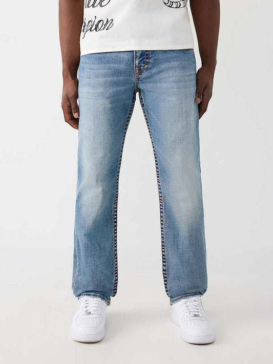 True Religion Blue Straight Fit Ricky Big T Stretchable Jeans