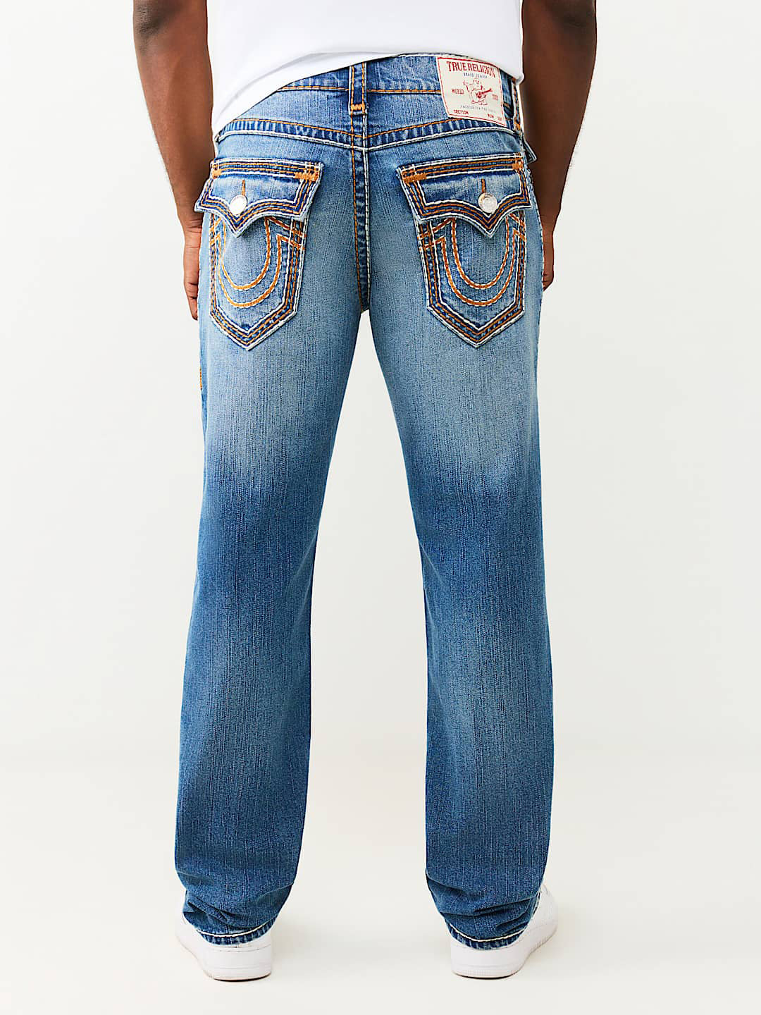 True Religion Blue Straight Fit Ricky Ropestitch Stretchable Jeans