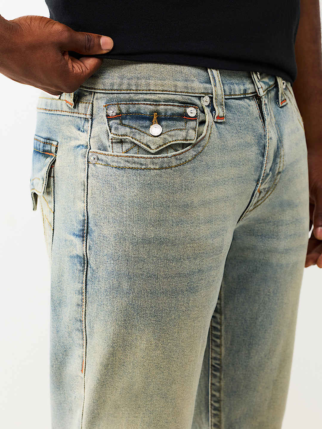 True Religion Blue SN Billy Bootcut Solid Stretchable Jeans