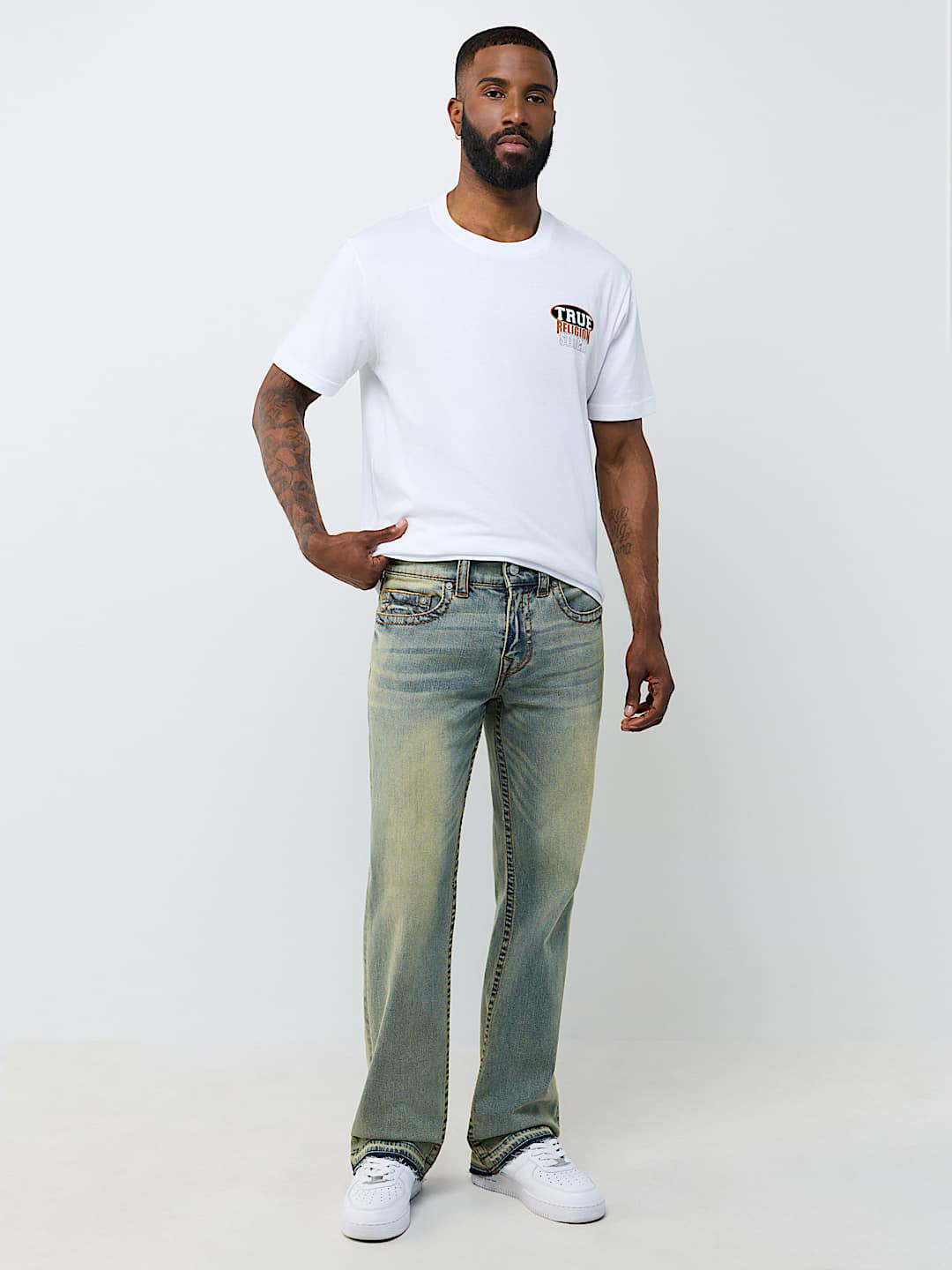 True Religion Blue Bootcut Billy Big T Stretchable Jeans