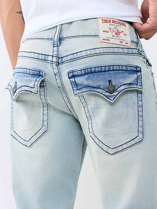 True Religion Blue Big T Billy Bootcut Solid Stretchable Jeans
