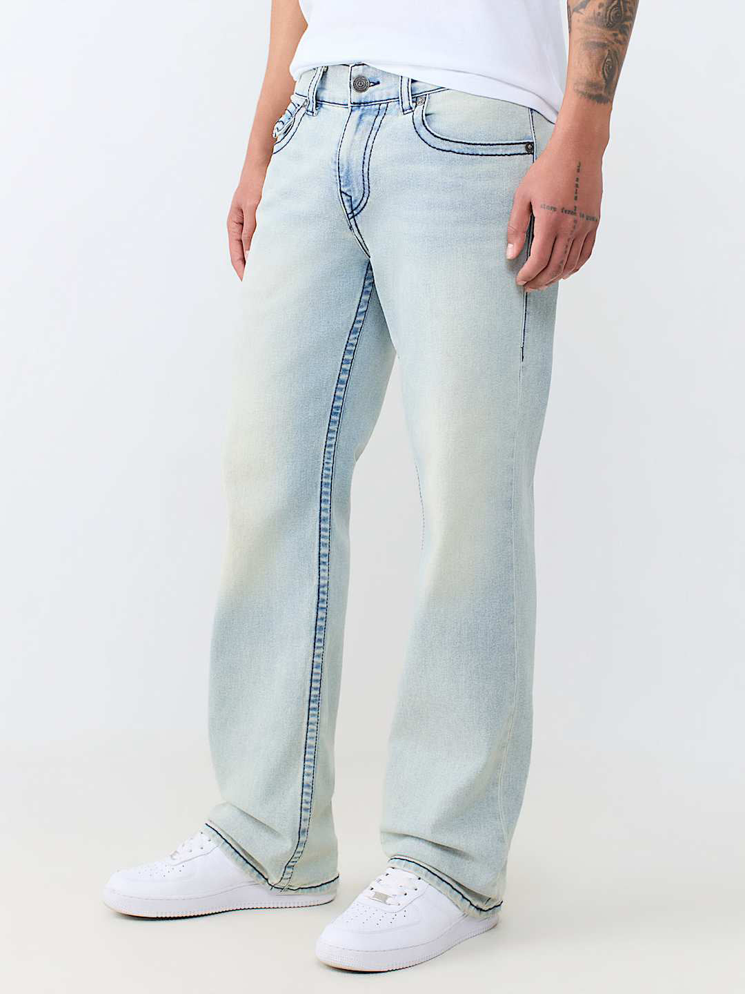 True Religion Blue Big T Billy Bootcut Solid Stretchable Jeans