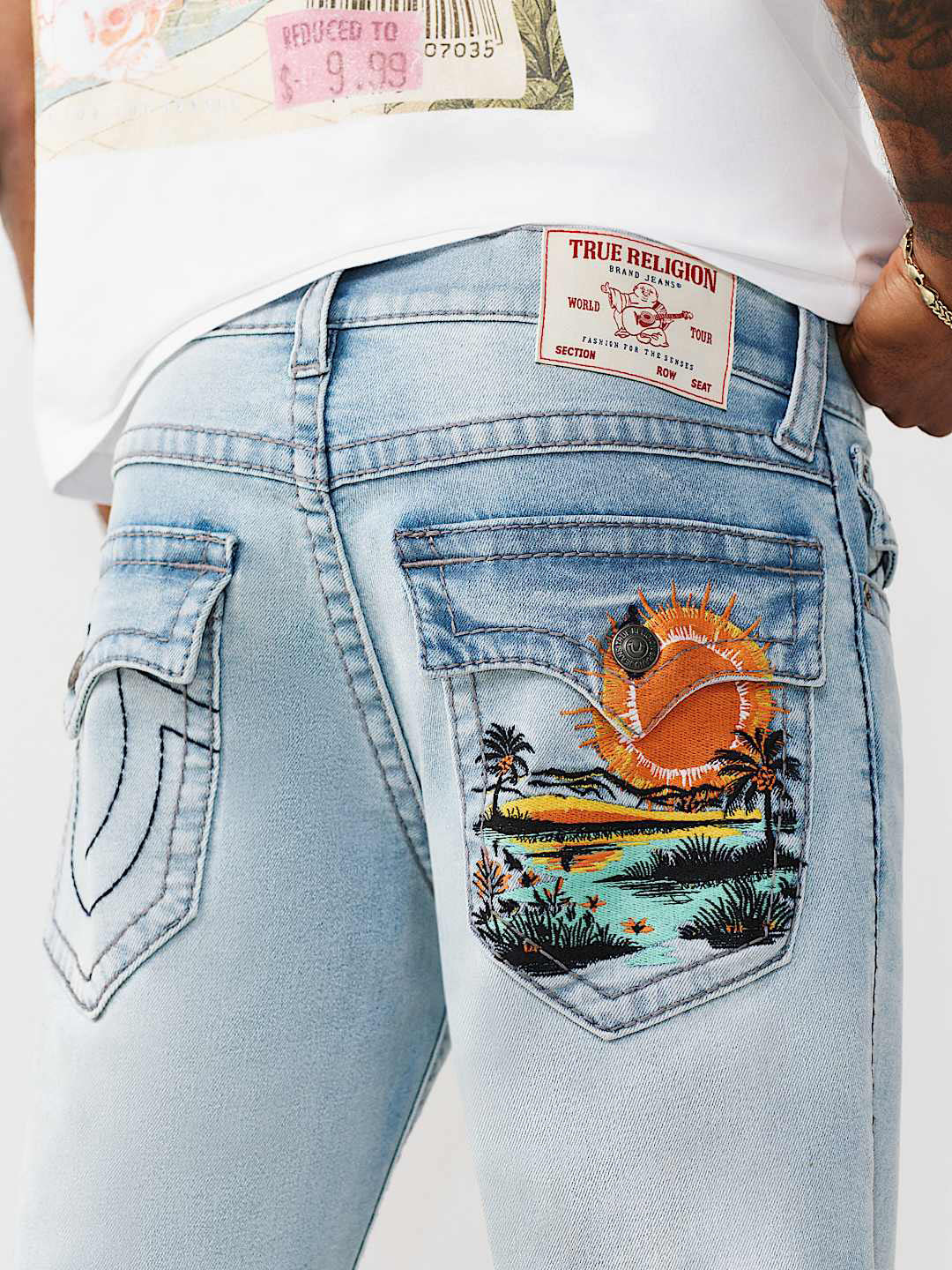 True Religion Blue Straight Fit Ricky Big T Stretchable Jeans
