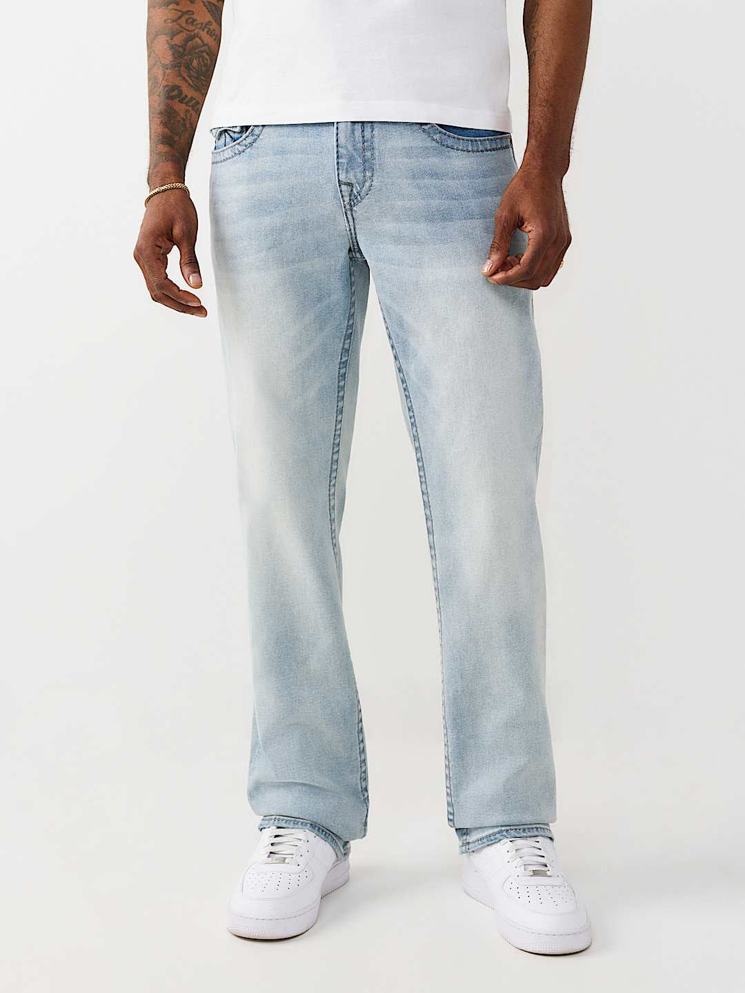 True Religion Blue Straight Fit Ricky Big T Stretchable Jeans