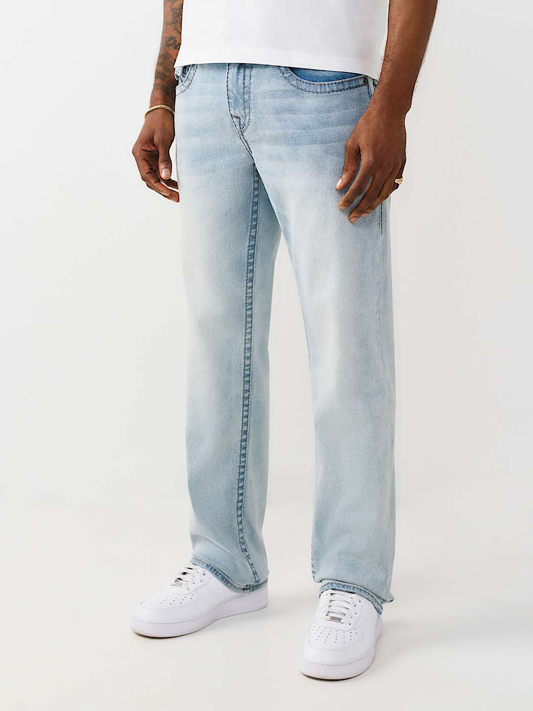 True Religion Blue Straight Fit Ricky Big T Stretchable Jeans