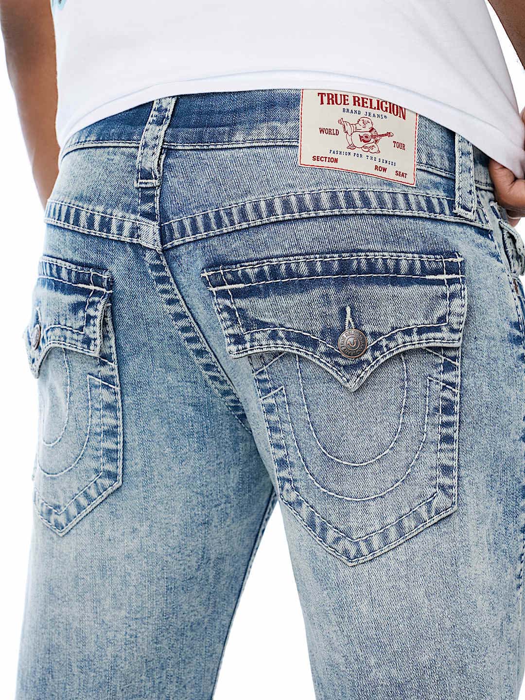 True Religion Blue Straight Fit Ricky Big T Stretchable Jeans
